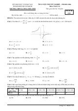 Đề ôn thi tốt nghiệp THPT 2026 môn Toán trường THPT Lương Thế Vinh – TP HCM